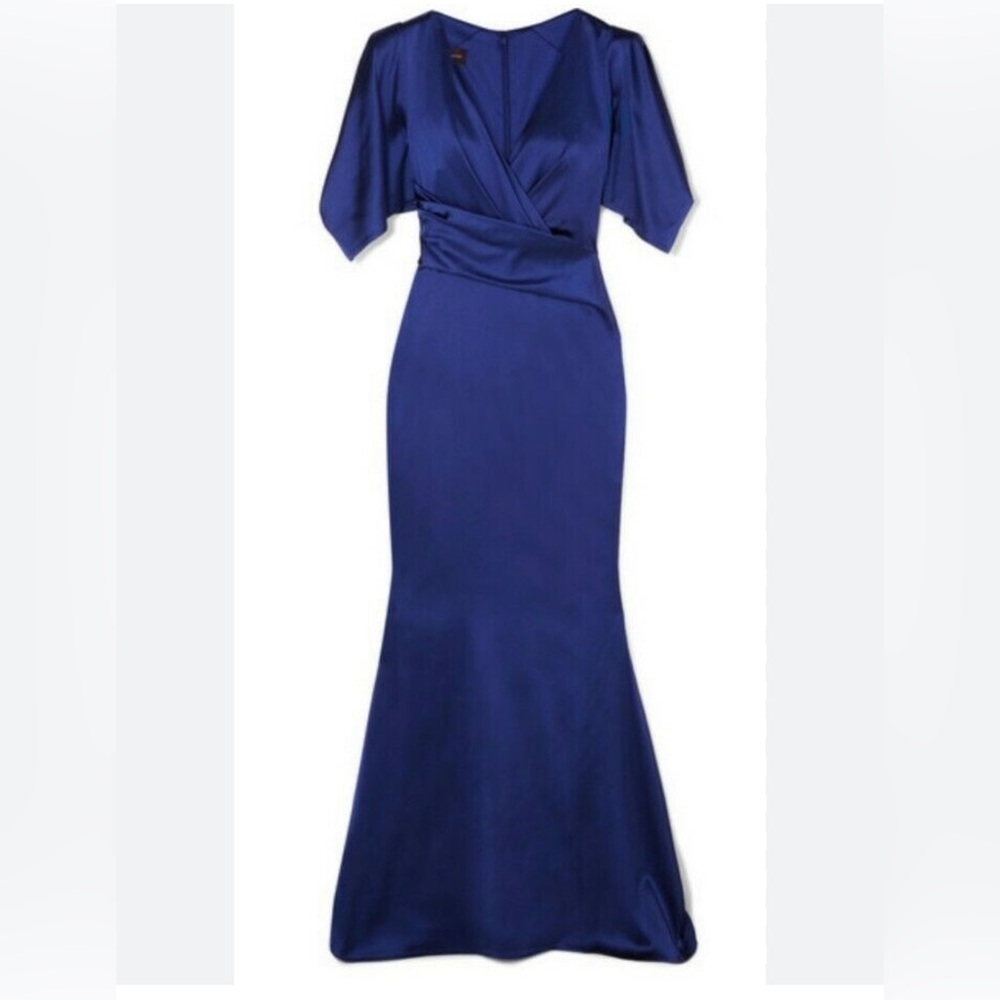 TALBOT‎ RUNHOF Tulip-Sleeve Satin Gown - Picture 5 of 16